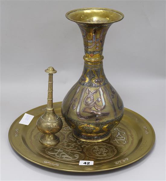 A collection of Cairoware tallest 30cm